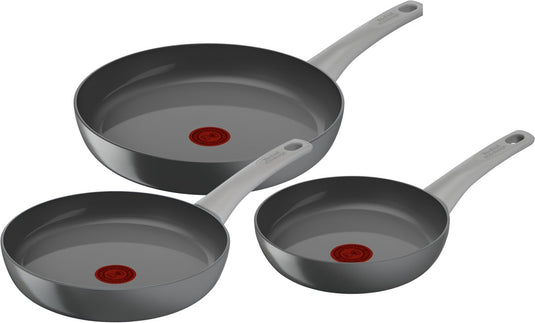 Tefal renew on - koekenpannenset - ø20 ø24 ø28 cm - pfas-vrij - keramisch - geschikt voor inductie