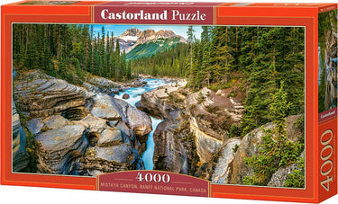 Castorland mistaya canyon, banff national park, canada – puzzel – 4.000 stukjes – satijnen afwerking – perfecte pasvorm – europese kwaliteit