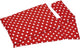 Goki poppenbeddengoed - rood met witte stippen