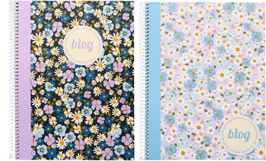 Kangaro ancor spiraalblok - b'log flowers - formaat a4 - met lijn - 2 stuks