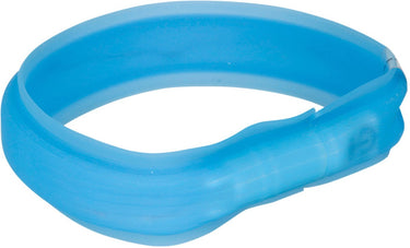 Trixie halsband flash light - usb oplaadbaar - blauw - 30 mm x 50 cm