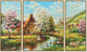Schipper schilderen op nummer - landelijke idylle triptychon 50x80 cm