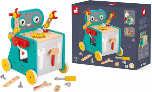 Janod - brico'kids - robot trolley activiteitenwagen