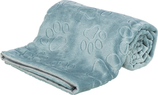 Trixie hondendeken barry softpluche blauw grijs