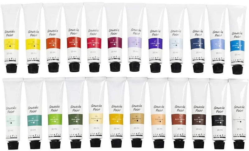 ギャラリービューアに画像をロードする, Creativ company gouacheverf diverse kleuren - 24x20ml.
