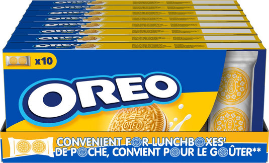 Oreo golden koekjes met vanille crèmevulling - doos 8 x 220g (10 x 22g) - koek voor onderweg - familie verpakking - groot verpakking