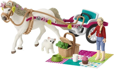 Schleich horse club speelfigurenset - koets voor paardenshow - kinderspeelgoed voor jongens en meisjes - 5 tot 12 jaar - 33 onderdelen - 42467