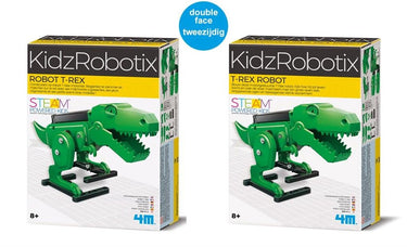 4m wetenschap en spel - bouw je eigen t-rex robot - bouwpakket mechanica - kidzrobotix - 8+