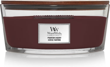 Woodwick heartwick flame ellipse geurkaars - phantom cherry - 50 branduren