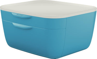 Leitz cosy ladenblok - ladekastje met 2 laden - ladenbox voor bureau - ideaal voor thuiskantoor thuiswerken - sereen blauw