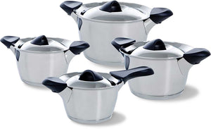 Bk q-linair classic pottenset - 4 delig - veilig afgietsysteem