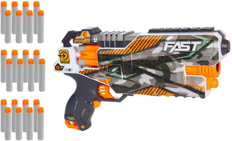 Afbeelding laden in galerijviewer, Toi-toys foam strikex elektrisch afschietpistool shockwave met 24 foampijlen
