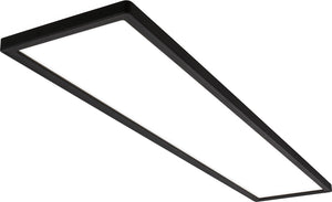 Briloner tava - led plafonniere - plafondlamp met indirect licht - neutraal wit licht - 98cm - zwart