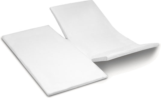 Cinderella - premium molton topper - met dubbele split - 180x210 cm - tot 15 cm matrashoogte - wit