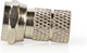 Nedis f-connector - recht - male - vernikkeld - 75 ohm - twist-on - diameter kabelinvoer: 5.5 mm - zink legering - zilver - 5 stuks - doos