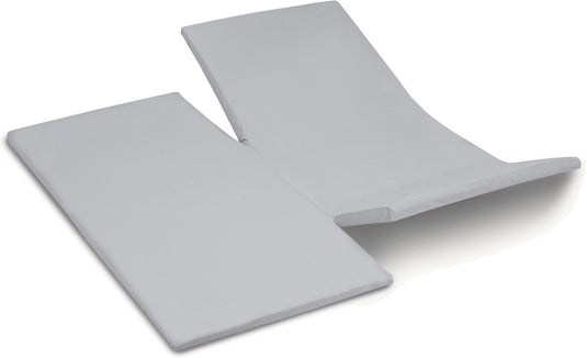 Cinderella - topper hoeslaken met dubbele split - jersey - 180x200 210 cm - lichtgrijs