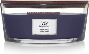 Woodwick heartwick flame ellipse geurkaars - hinoki dahlia - 50 branduren