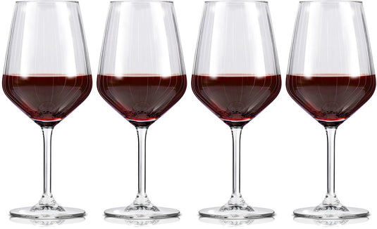 Alpina wijnglazen rode wijn - 4 stuks rode wijnglazen - wijnglas 50cl - wijnglazen set - glazenset voor diner - wijn glazen - helder glas
