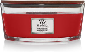 Woodwick heartwick flame ellipse geurkaars - crimson berries - 50 branduren