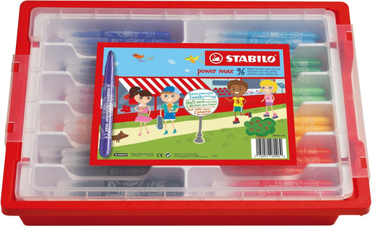 Stabilo power max schoolverpakking viltstiften - 96dlg.