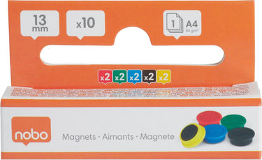 Nobo whiteboard-magneten 1915290 multikleur 13mm