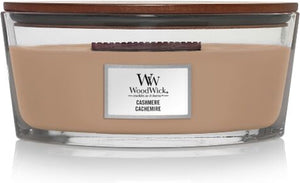 Woodwick heartwick flame ellipse geurkaars - cashmere - 50 branduren