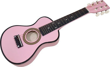 Playwood kindergitaar - roze houten speelgoedinstrument met 6 snaren