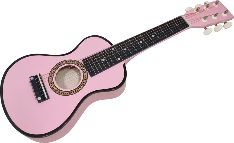 ギャラリービューアに画像をロードする, Playwood kindergitaar - roze houten speelgoedinstrument met 6 snaren
