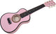 Playwood kindergitaar - roze houten speelgoedinstrument met 6 snaren