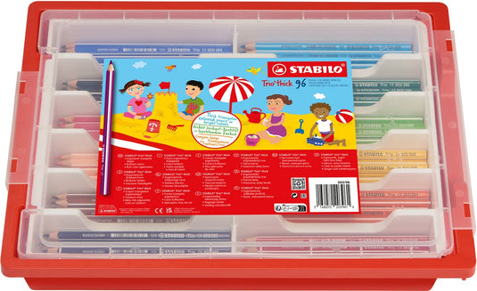 Stabilo trio thick schoolverpakking kleurpotloden - 96dlg.