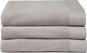 Seahorse pure badhanddoek - set van 3 - katoen - superzacht - badstof - 60x110 cm - beige