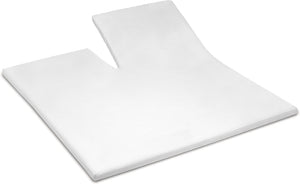 Cinderella - sundays - topper hoeslaken met split - 160x200 cm - tot 15 cm matrashoogte - 100% katoen-satijn - wit