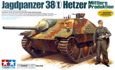 Tamiya modelbouwpakket militaire voertuigen - 35285 german 38to tank destroyer hetzer w 1 figure plastic - 1:35 - modelbouw