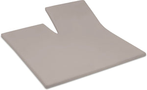 Cinderella - sundays - topper hoeslaken met split - 200x200 cm - tot 15 cm matrashoogte - 100% katoen-satijn - taupe
