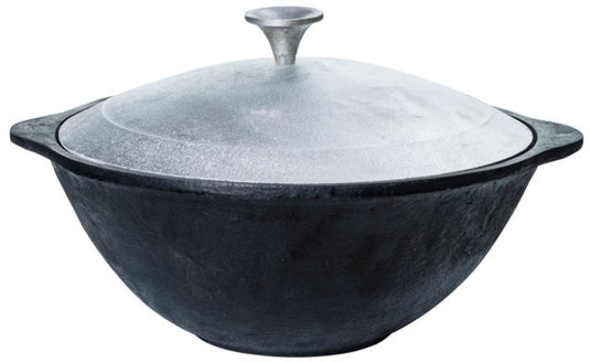 Texas club | kazan | wok | gietijzer | aluminium deksel | 8 l