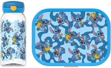 Mepal lunchset (drinkfles met flipdop lunchbox) campus - 600 + 750 ml - broodtrommel en drinkbeker voor kinderen - bento box - drinkfles met flipdop - stitch
