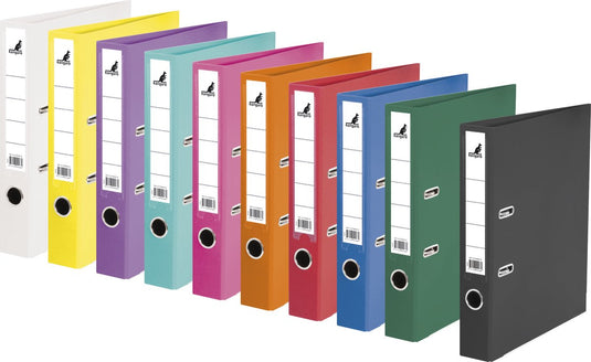 Kangaro ordner - a4 - 2-rings - rugbreedte 50mm - 10 stuks assorti kleuren - k-3100p10