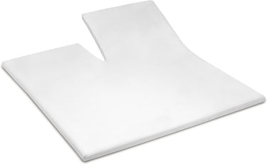 Cinderella - topper - hoeslaken met split - tot 15 cm matrashoogte - double jersey - 200x200 210 cm - wit