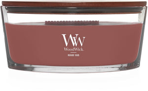 Woodwick hearthwick flame ellipse geurkaars - rouge oud - 50 branduren