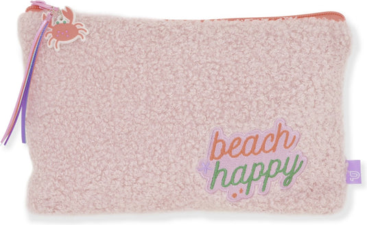 Kangaro etui - beach happy - roze teddy - 24x15cm - k-pm320035
