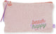 Kangaro etui - beach happy - roze teddy - 24x15cm - k-pm320035
