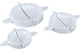 Metaltex - set van 3 deegvormen - raviolimaker - 9, 12 en 15 cm - wit - kunststof