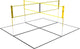 Umbro sportnet - spelletjes set - 168 x 400 cm - 4 vakken - volleybalnet - badminton - voetvolley - crossnet - zwart geel