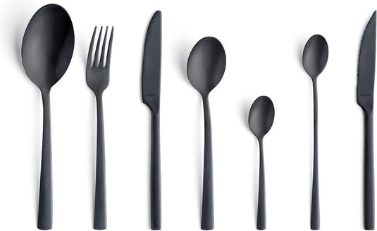 Amefa manille - 42 delige all you need bestekset - 6 personen - mat zwart