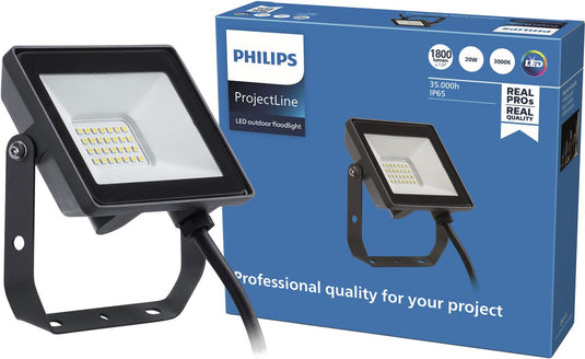 Philips led philips projectline schijnwerper - 20 w - warmwit licht