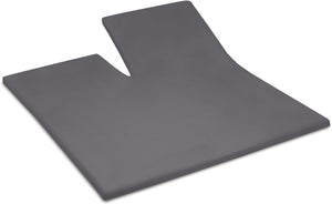 Cinderella - weekend - topper hoeslaken met split - 160x200 cm - tot 15 cm matrashoogte - 100% katoen - antraciet