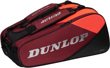 Dunlop - cx psa 12rkt bag- black red- squash tas