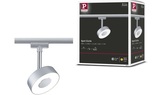 Paulmann urail railspot circle 250lm 5,3w 2700k 230v chroom mat
