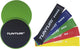 Tunturi resistance band set - weerstandsbanden - fitness elastiek - met core sliders - combi set