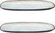 Medard de noblat - shadow nacre - grote ovale schaal - 35.5 x 14 cm - 2 delig - stoneware